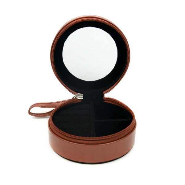 Leather Jewelry Box - Round - Image 2