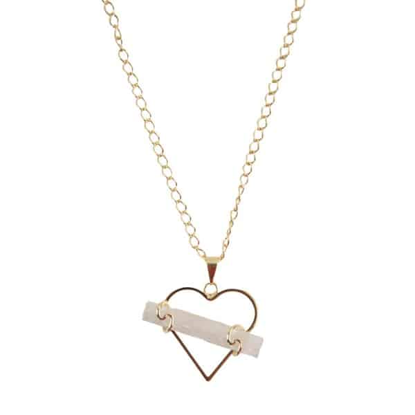 Heart With Crystal Necklace