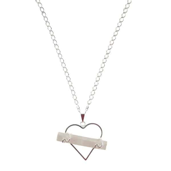 Heart With Crystal Necklace - Image 3