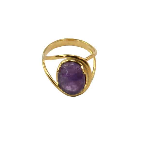 Gold-plated Gemstone Ring - Image 3