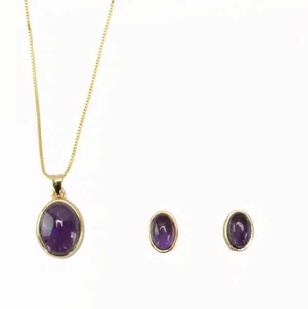 Gemstone Necklace Earring Set - Image 2