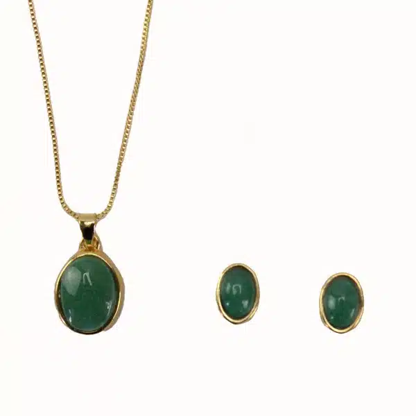 Gemstone Necklace Earring Set - Image 4