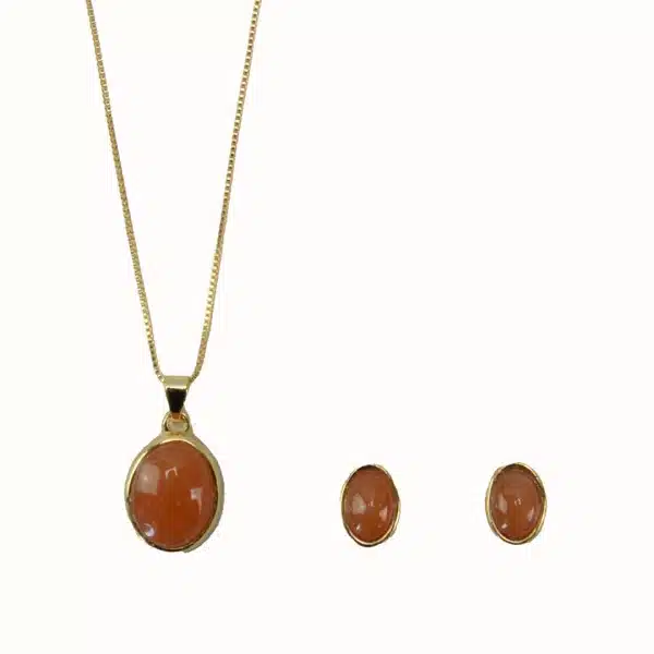 Gemstone Necklace Earring Set - Image 5