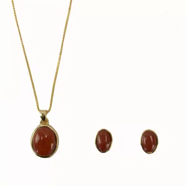 Gemstone Necklace Earring Set