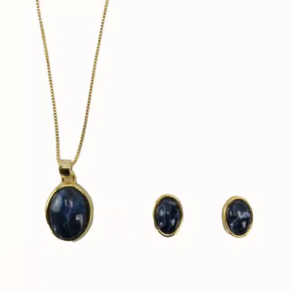 Gemstone Necklace Earring Set - Image 7