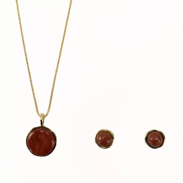 Gemstone Necklace Earring Set - Image 14