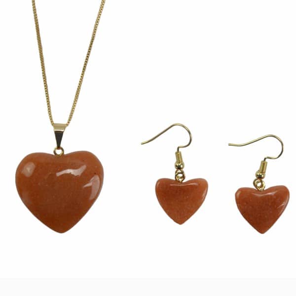 Golden Mineral Heart Set