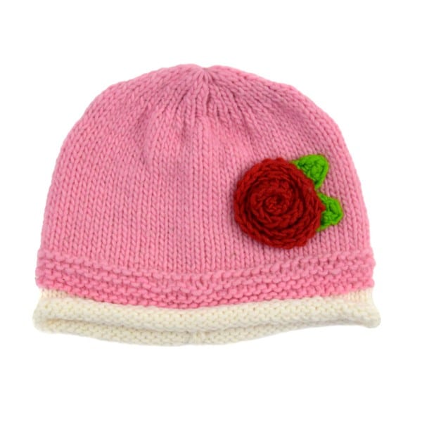 Crocheted Applique Hat