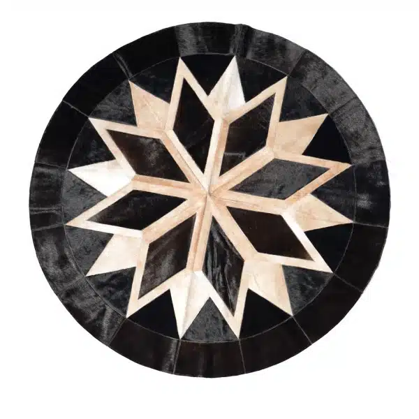 Round Leather Tapestry / Rug 63" Dia. - Image 3