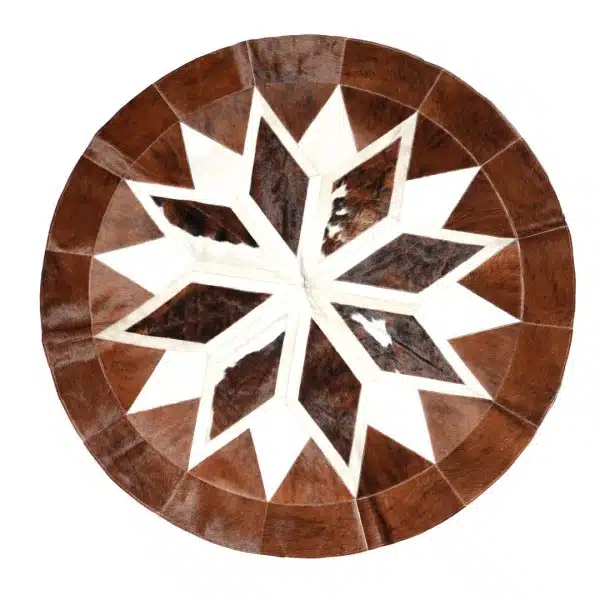 Round Leather Tapestry / Rug 63" Dia. - Image 5