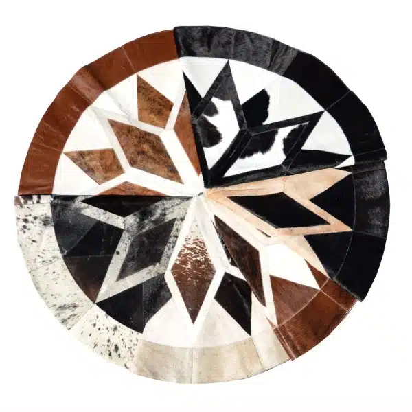 Round Leather Tapestry / Rug 63" Dia.