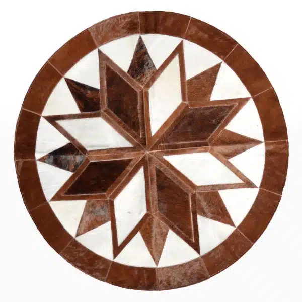 Round Leather Tapestry / Rug 47" Dia. - Image 6